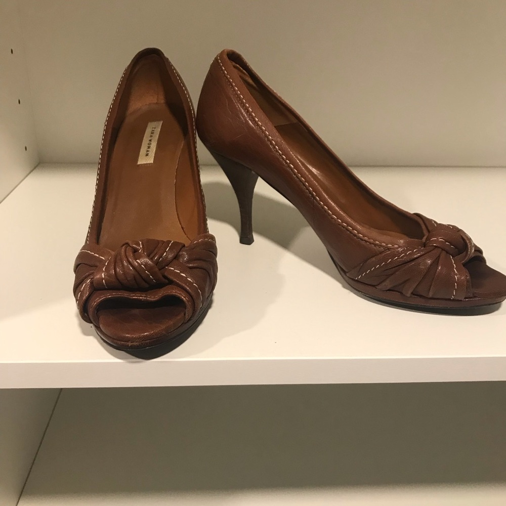 Zara Brown Heeled Shoes